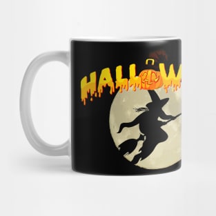 Halloween, witch flying Mug